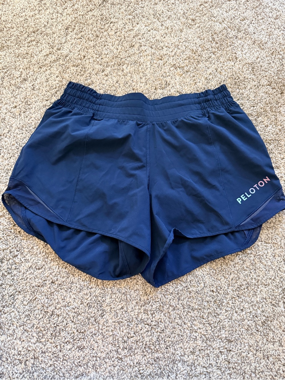 lululemon athletica Navy Athletic Running Shorts with Subtle Logo